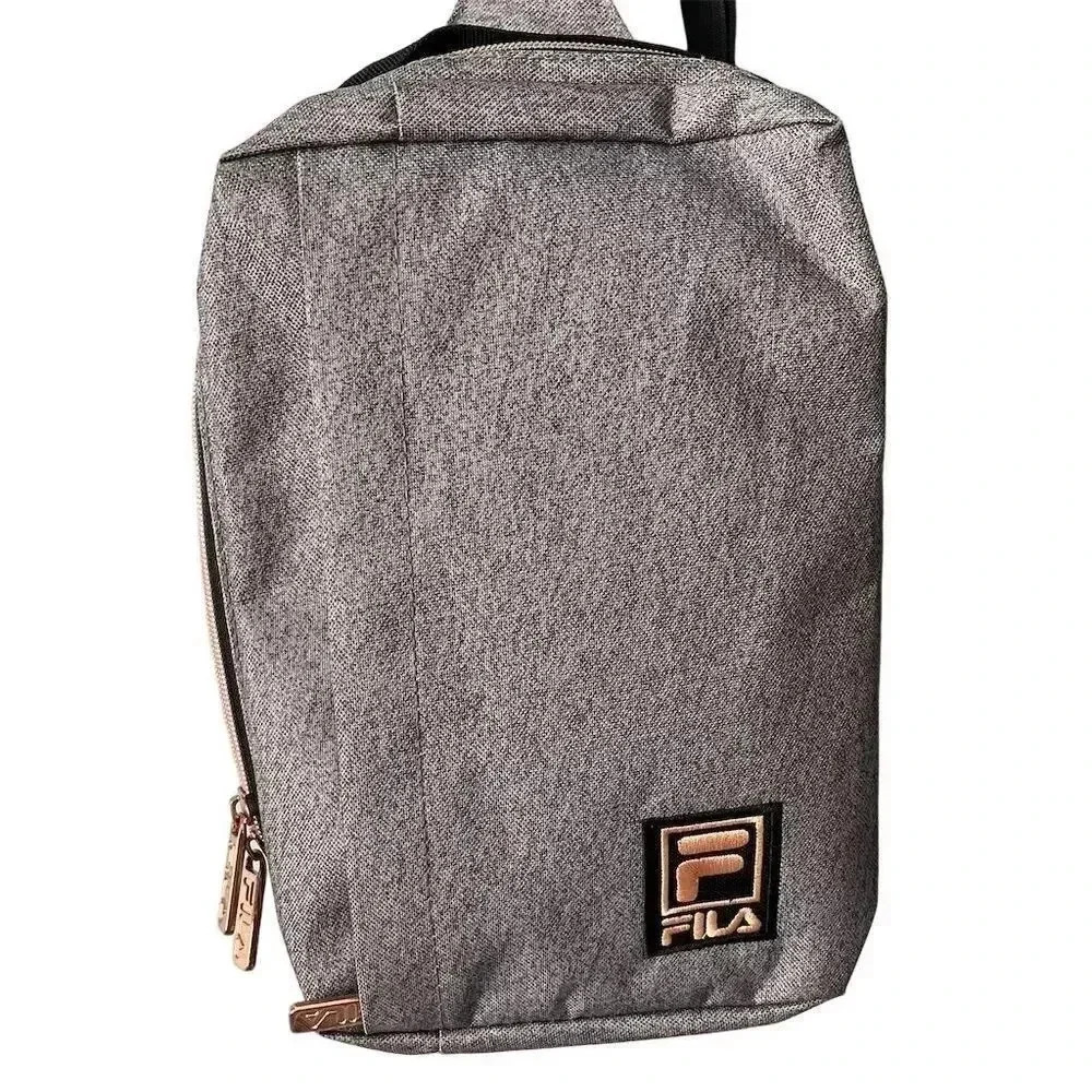 FILA Sling Backpack Heather Grey Unisex Adults Medium Casual Travel Gym